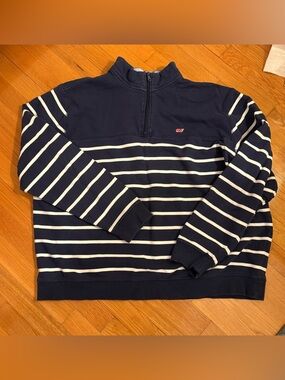 Vineyard Vines Striped Men’s Quarter-Zip Sweater